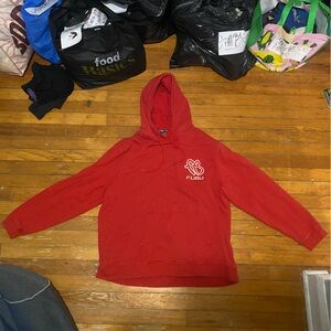 Vintage Fubu Red Hoodie with Embroidered y2k Logo